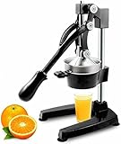 Hochleistungshandbuch Zitrussuicer - Professionelles Gusseisen -Orange Squeezer, Edelstahl, Leicht...
