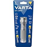VARTA UV Taschenlampe LED inkl. 3x AAA Batterien, UV Light, zum Prüfen & Verifizieren Banknoten,...