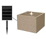 Dehner Solarbrunnen Biala, Solarbrunnen frostbeständig, Brunnen für Außen, mit LED Beleuchtung,...