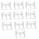 Istloho 10x Glasabdeckung Clip Unterstützung Halter Glasabdeckungs Clips für Aquarien, Acryl-Clips...