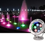 Led-Unterwasser-Teichbeleuchtung – Ringbrunnen-Led-Lampe – Led-Brunnenlicht-Teichbeleuchtung –...