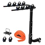 Creperture Fahrradheckträger für Auto, Fahrradträger für 4 Fahrräder mit Stabilisator und...