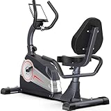 Liegeergometer, magnetisches High-End-Heimtrainer mit verstellbarem Sitz und Griff, Indoor-Fahrrad...