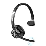 MONODEAL Bluetooth Headset mit Mikrofon, Wireless Kopfhörer mit Stummschalttaste,...