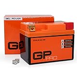 GP-PRO 12V GEL 5Ah GEL Motorrad-Batterie, Roller-Batterie GTX5L-BS, wartungsfrei versiegelt...