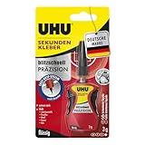 UHU Sekundenkleber extra stark | 3g Kleber für präzises, dosiertes Kleben | Sekundenkleber...