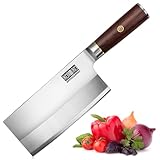 HOSHANHO Ultrascharfes Hackmesser 7 inch, chinesisches Hackmesser aus Pulverstahl und...