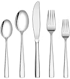 Besteck-Set, 30-teilig, Edelstahl, Besteck for 6 Personen, inkl. Messer, Gabel, Löffel, poliert und...