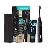 happybrush [Testsieger*] Elektrische Zahnbürste ECO VIBE 3 Starterset - Schallzahnbürste mit 6...