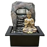 Zen'Light - Zimmerbrunnen Dao - Abnehmbarer Buddha & LED-Beleuchtung - Moderne Zen Deko, Ideal für...