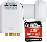 Opticum Quad LNB Premium – 4 Teilnehmer Sat LNB digital – Full HD, UHD, 4K – wetterfest,...