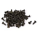 sourcingmap Kreuzschlitz Senkkopf flach Kopf selbstschneidenden Schraube M2,5x 8mm 100Stück