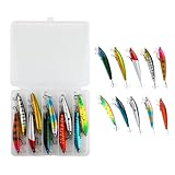 Angelköder Set Barschköder Hochwurfköder, Barschköder, Wobbler 10 Teilig Angelzubehör Set...