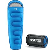 Trail 1-Personen Schlafsack für Erwachsene – Schlafsack 3 Jahreszeiten, Outdoor Frühling Herbst...