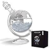 MikaMax - Storm Glass Globe - Wettervorhersage Globus - Wetterglas - Barometer - 19 x 15 x 10 cm -...