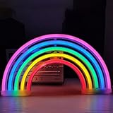 Amzeeniu LED Leuchtreklamen Art Decor Light Regenbogen Licht Dekoration Nachtlichter Wandlichter...