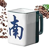 Kaffeebecher, 400 ml, Mahjong Frühstückstasse für den Morgen mit Keramikmaterial, Henkelbecher...