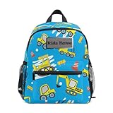 HMZXZ Benutzerdefinierte Kinder Kleinkind Mini Rucksack für Mädchen Jungen Niedliches Auto Blau...