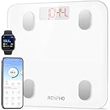RENPHO Personenwaage Digital, Bluetooth Körperfettwaage mit Hochpräzisions-Sensoren, Smart Waage...
