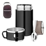 Koryntha Thermobehälter Essen 800ml, Müslibecher Warmhaltebehälter, Thermobecher Thermobox,...