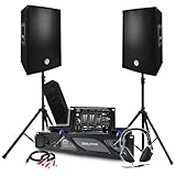 Bmsonic Set Sono BM Verstärker, 2000 W, Paar passive Lautsprecher, 2 x 700 W, Mischpult, Füße,...