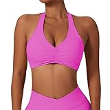 OEAK Neckholder Sport BH Damen Rückenfrei Twisted V-Ausschnitt Yoga Bra Push Up Ohne Bügel...