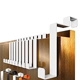 4smile Türhaken Innenseite, 10 Stück - Weiße Türhaken zum Einhängen, Kleiderhaken Tür für...