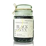 Popular Candles Duftkerze im Glas, 510 g, schwarzer Onyx, handgegossen mit hochwertigem...