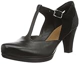 Clarks Damen Chorus Gia Pumps, Schwarz (Black Leather), 39 EU