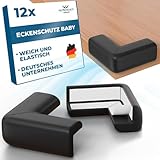Hoffenbach 12x Eckenschutz Kantenschutz Baby – Selbstklebender Tischkantenschutz – Stoßschutz...