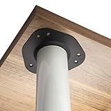 4er Set SO-TECH® Tischbeine/Höhe 710 mm/Höhenverstellbar/Ø 60 mm/WEIß/Tragkraft bis 75Kg je...