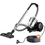 Tisoutec Beutelloser Staubsauger ohne Beutel,1600W Staubsauger|70dB|Bodenstaubsauger|HEPA Filter...