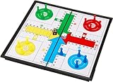 Tomatoys Magnetisches Ludo Reisespiel – Faltbares Ludo Brettspiel für unterwegs, 2–4 Spieler,...