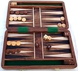 Faltbares Backgammon-Set aus Holz, mehrere Größen erhältlich (17,8 cm)