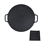 Koreaner Grillgrill Pan Nicht -hitzebeständiges runde Grillschale für Schweinebauch Pfannkuchen...