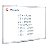 maxtek Magnetisches Whiteboard 90 x 60cm, Magnettafel Pinnwand Magnetisch mit Aluminiumrahmen,...