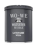 WO-WE Latexfarbe Innenweiß Abwaschbare Wandfarbe Wohnraumfarbe Küchenwandfarbe Seidenmatt W556...