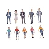 SEWACC 15 Stück Teiliges Bemalte Miniaturfiguren aus Kunststoff Realistische Modellbau Menschen...