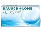 Bausch + Lomb Ultra, sphärische Premium Monatslinsen, Kontaktlinsen weich, 6 Stück BC 8.5 mm / DIA...