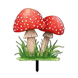 LIGSLN 3D-Pilz-Hof-Dekoration, Acryl, Gartenstecker, Ornamente, Innen- und Außenbereich,...