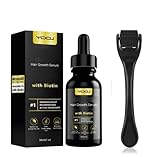 Beard Growth Kit Haare Bartpflege Set für Männer - Microneedling Roller und Hair Growth Serum,...