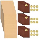 86 Stück Vintage Briefpapier mit Umschla,Set Vintage Schreiben mit 18 Rotbraune Vintage Papier...