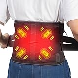 GINEKOO Beheizbarer Rücken-Massagegürtel – Wiederaufladbarer Rückenstützgürtel und Kabellos...