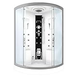 AcquaVapore Dampfdusche Sauna Dusche Duschkabine D26-EH-EA 130x130 cm OHNE 2K ScheibenVersiegelung