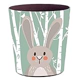 YAKOK Mülleimer Kinderzimmer, 10L PU Leder Tier Dekorativ Papierkorb Kinder für Mädchen Jungen...