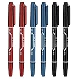 Doppelköpfige Tattoo-Marker für die Haut, 6er-Pack Henna-Stift mit dicken und feinen Spitzen in...