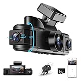 Adelagnes Dashcam Auto Vorne Hinten mit WiFi,Dash Cam Auto Kamera 3,18' IPS Bildschirm,Kostenlose 64...