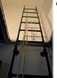 1 x robuste Notfall-Leiter – Schmiedeeiserne Fensterbrunnenleiter für Etagenbetten, 150 kg...