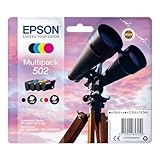 Epson Original 502 Tinte Fernglas Multipack 4-farbig Standard, XP-5100 XP-5105 XP-5150 XP-5155...