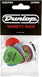 JIM DUNLOP Plektrum Variety Pack E-Gitarre, 12 Stück, Multicolor, Ultex, Tortex, Jazz III, Gator...